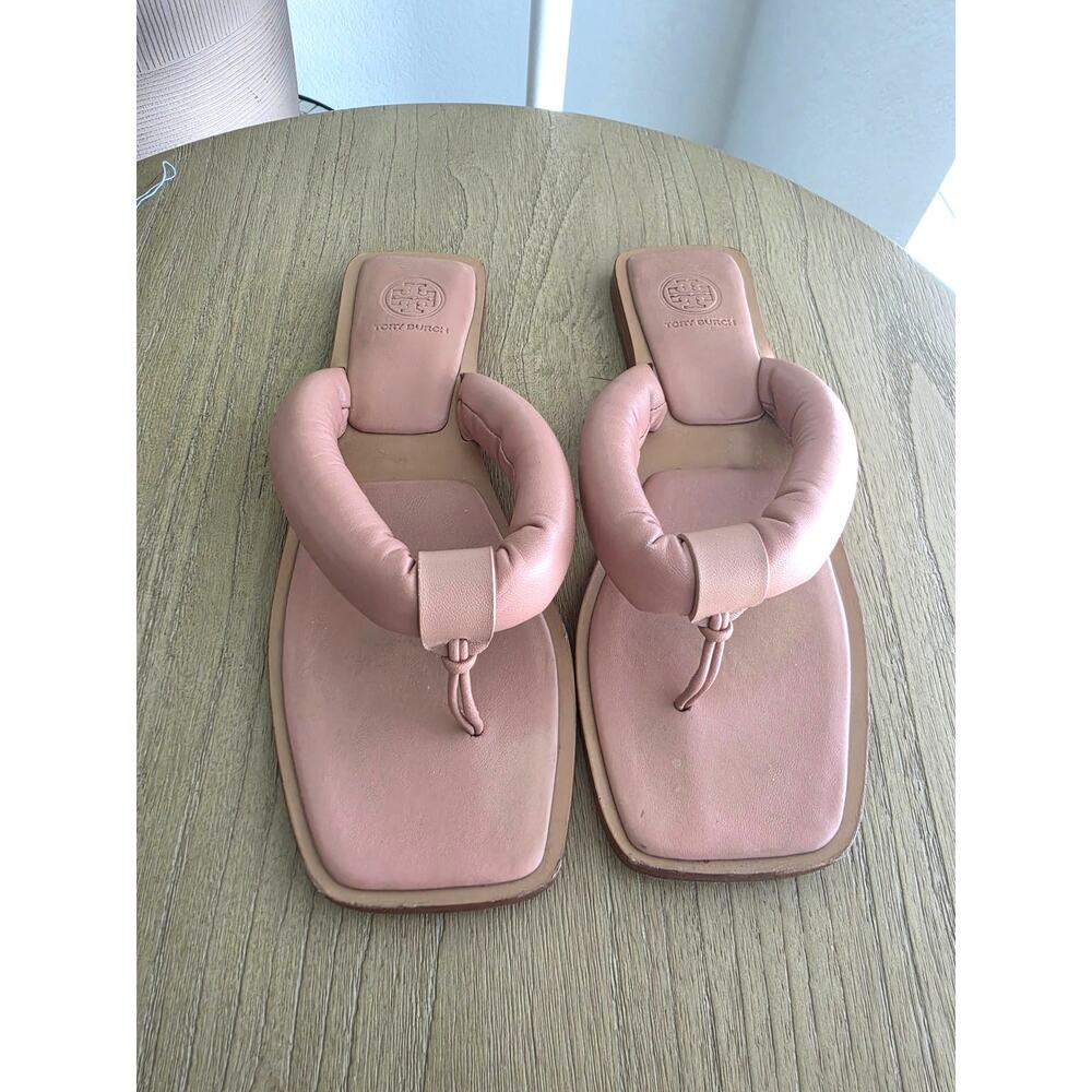 Tory Burch Nevada Puffy Strap Thong Sandals Pink Size 7.5